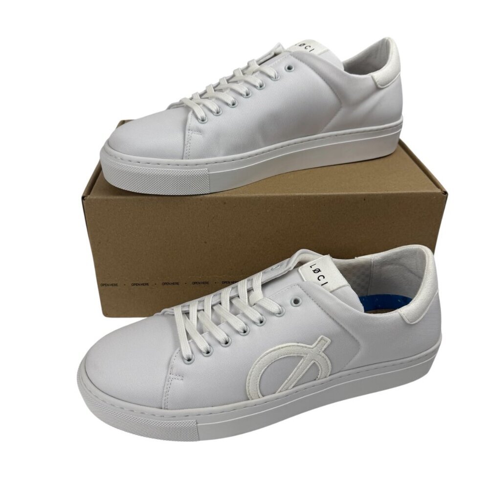 Loci NEW Nine White Sneakers Unisex EU 43 (Men's 10/Women's 11) Designer Court
